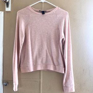 Forever 21 Pink Marled Raglan Pullover